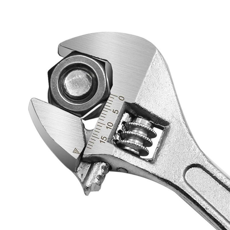 Adjustable Spanner Multifunctional Pipe Wrench Wide Opening Jaw Deformed Steel
