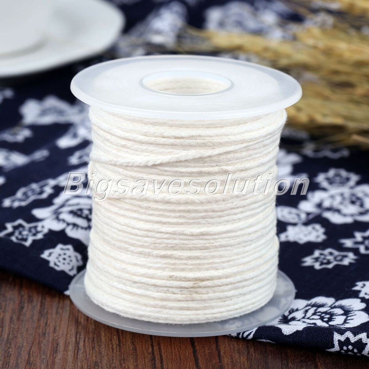 1 Roll Square Braided Candle Cotton Wicks Durable Practical Wick Candle DIY Tool