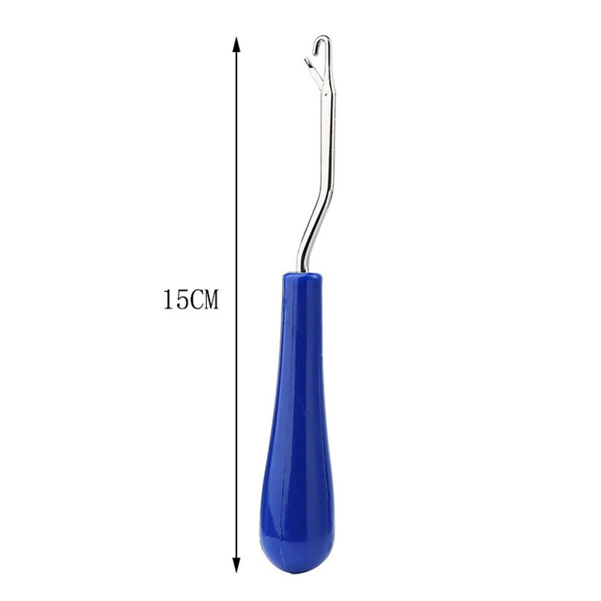 3Pcs Plastic Crochet Hook Rug Making Needle Seam Ripper For Braids Knitting