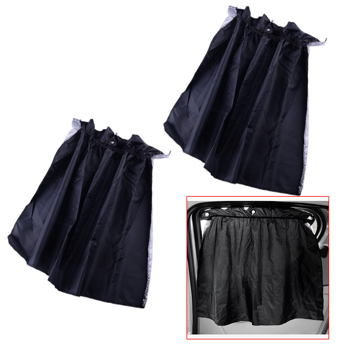 2pcs Car Sun Shade Side Window Curtain Auto UV Protection Accessories Kit