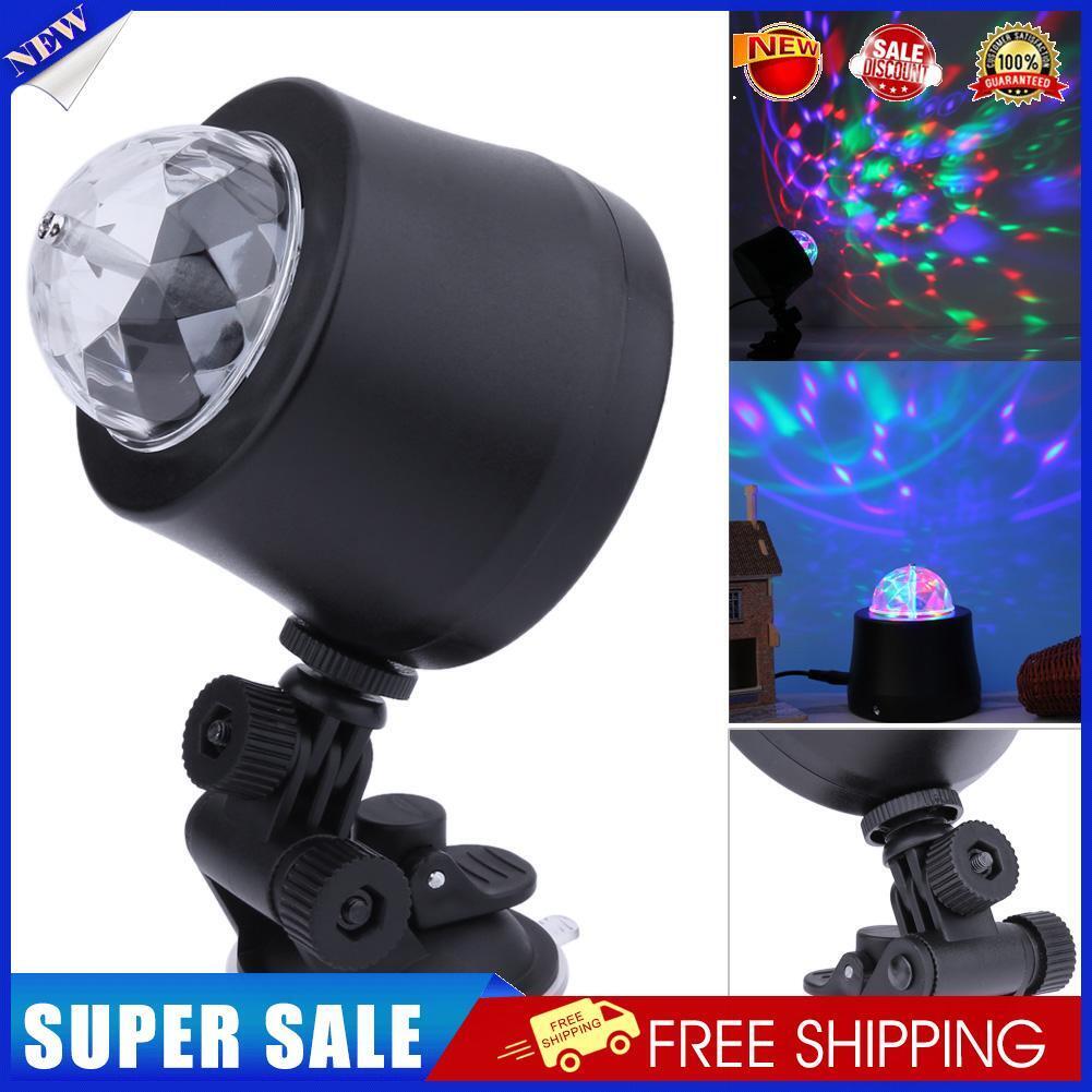 Car Entertainment Mini Magic Crystal Ball RGB Rotating Party DJ Lights LED-