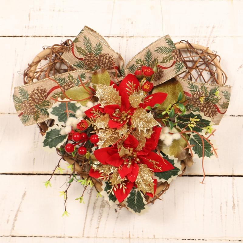 Christmas Wooden Wreath Exquisite Pendant for Party Front Door Home Decoration