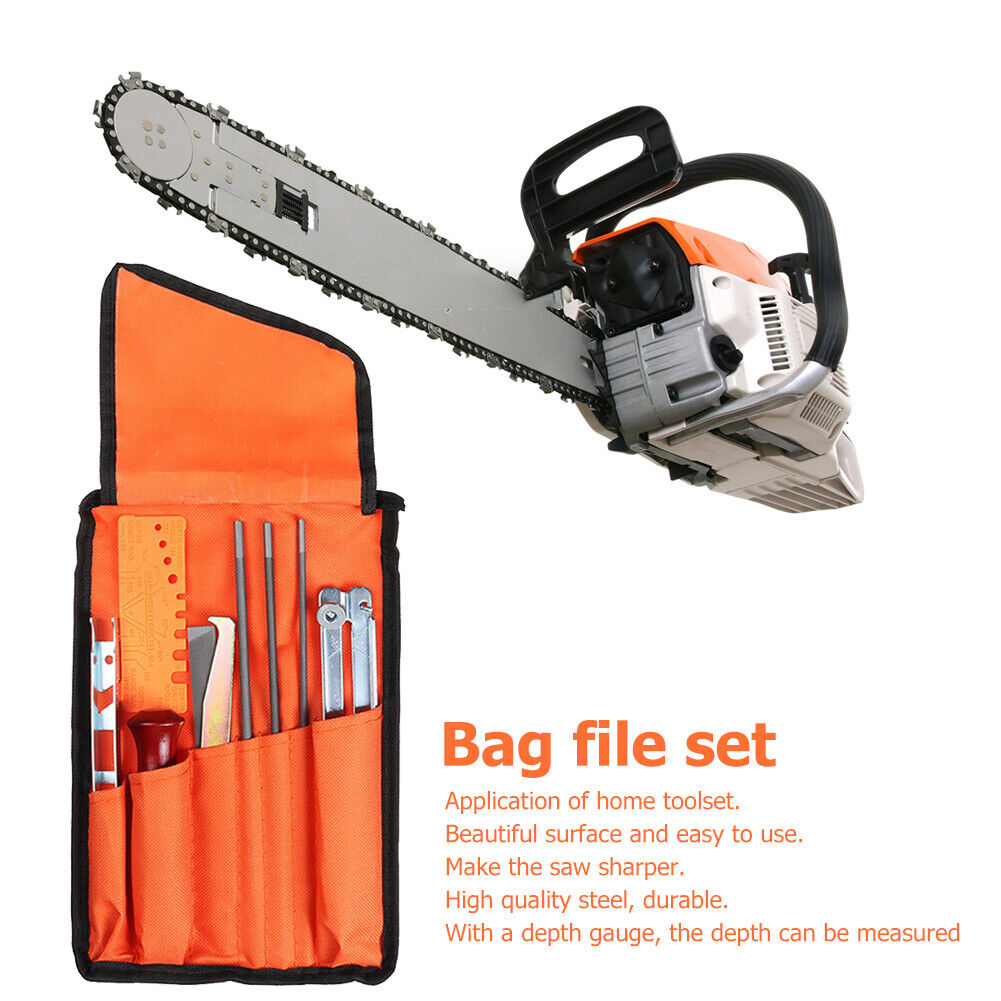 10pcs Chainsaw Chain Grinding Kit Round Flat File Guide Household Hand Tool