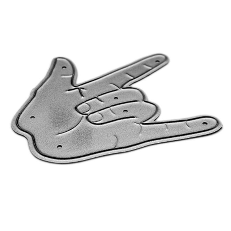 Love Hand Gesture Metal Cutting Dies Stencil DIY Scrapbooking Card Template Mold