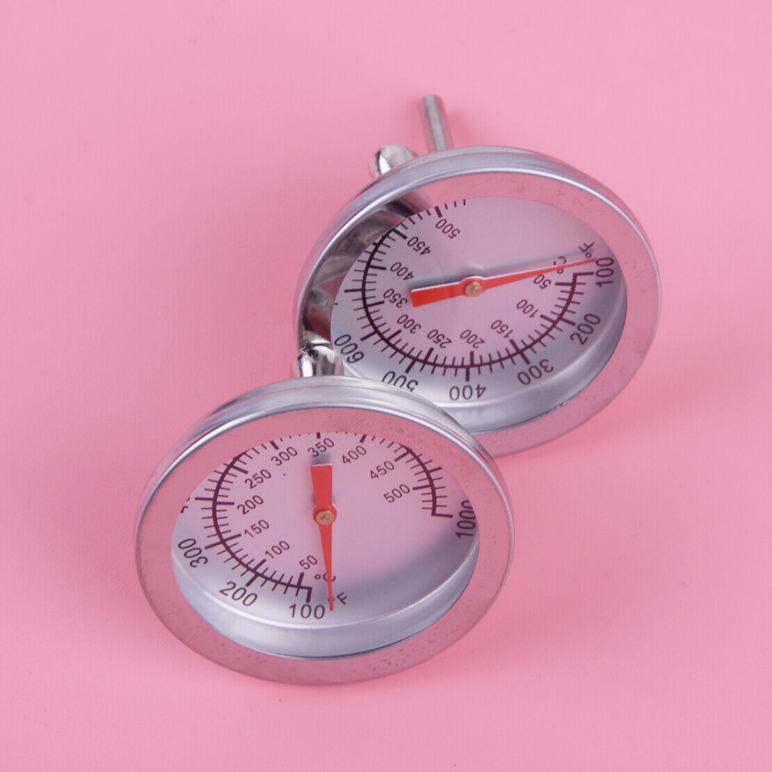 2pcs 50-500oC BBQ Thermometer Temperature Gauge Grill Smoker Oven Pit ld