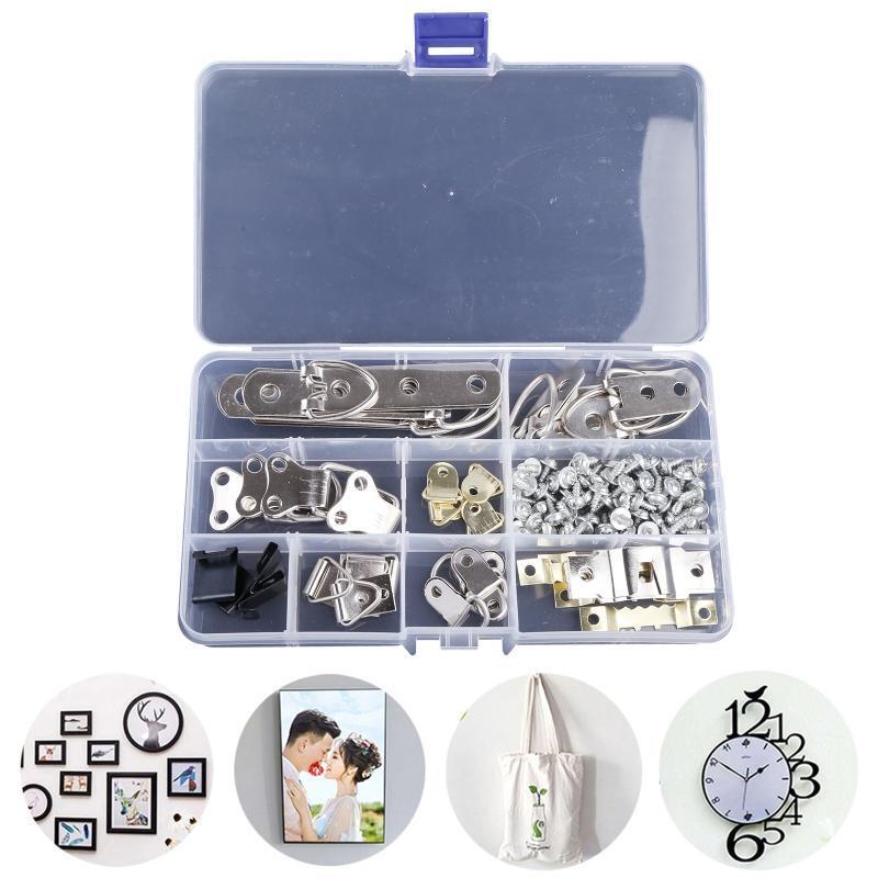 96pcs/set Picture Photo Frame Hanging Hooks With Screws Kit For Office Home