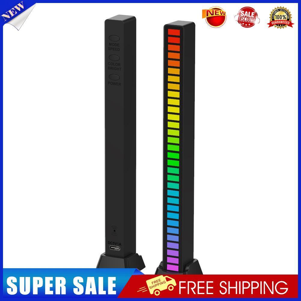 Rechargeable RGB Activated Music Rhythm Lamp Bar Sound Control (Black)