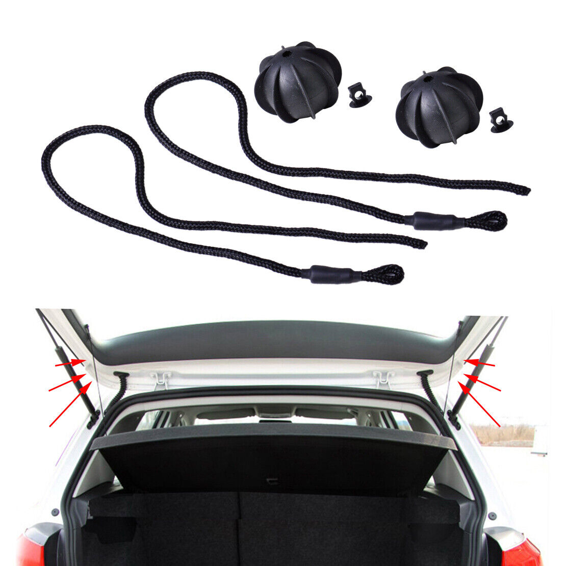 2x Rear Parcel Shelf String Strap Cord fit for VW Golf Mk5 Mk6 GTI 1K6863447A Li