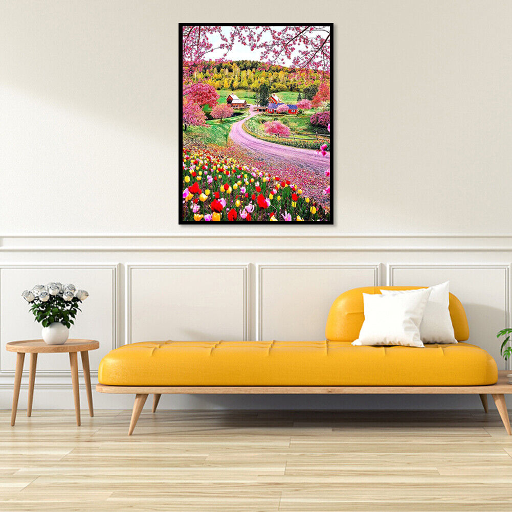 Garden Diamond Painting 5D DIY Full Round Drill Rhinestone Picture Wall Art