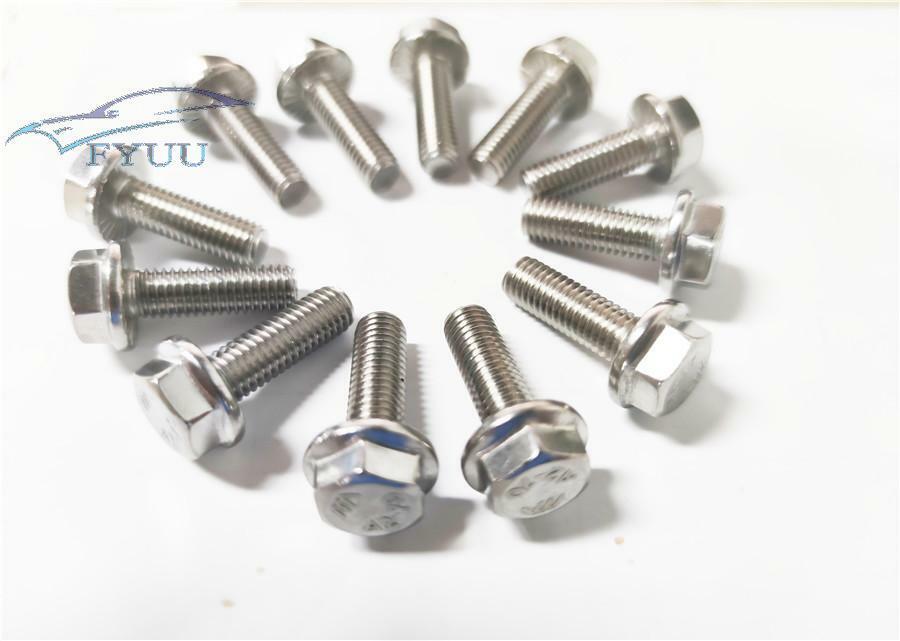 12× Stainless Steel Exhaust Manifold Bolts M8 x 25mm For Chevy GM V8 LS1 LS2