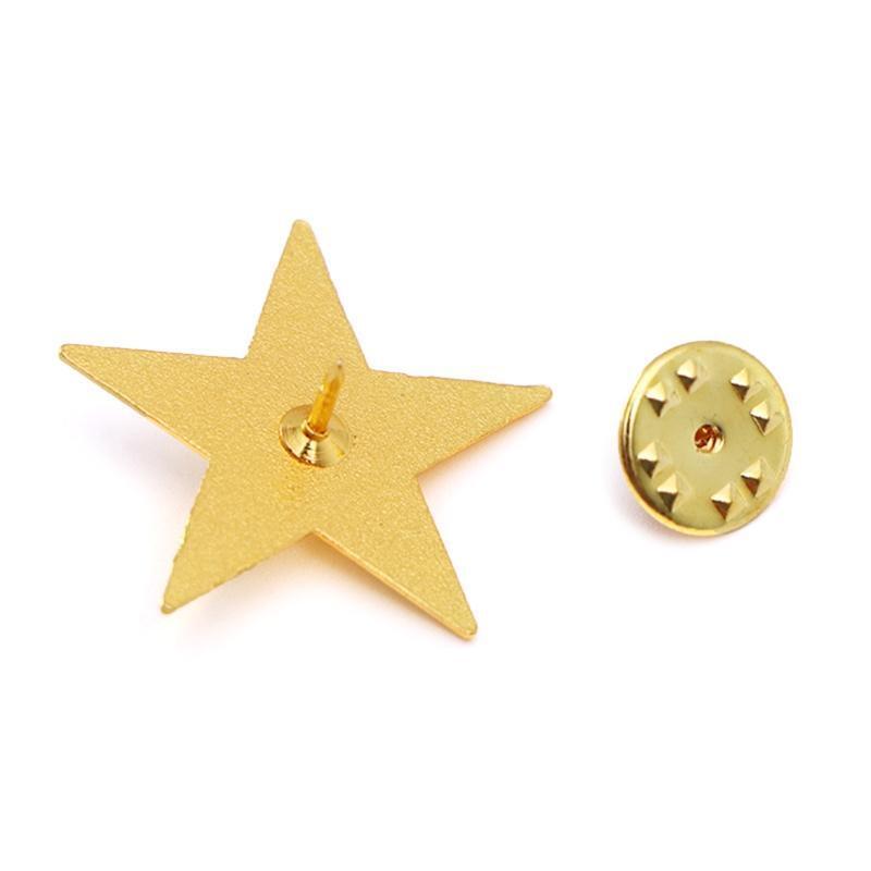 Women Mens Pentagram Brooch Badge Clips for Shirt Dresses Backpack Ornament