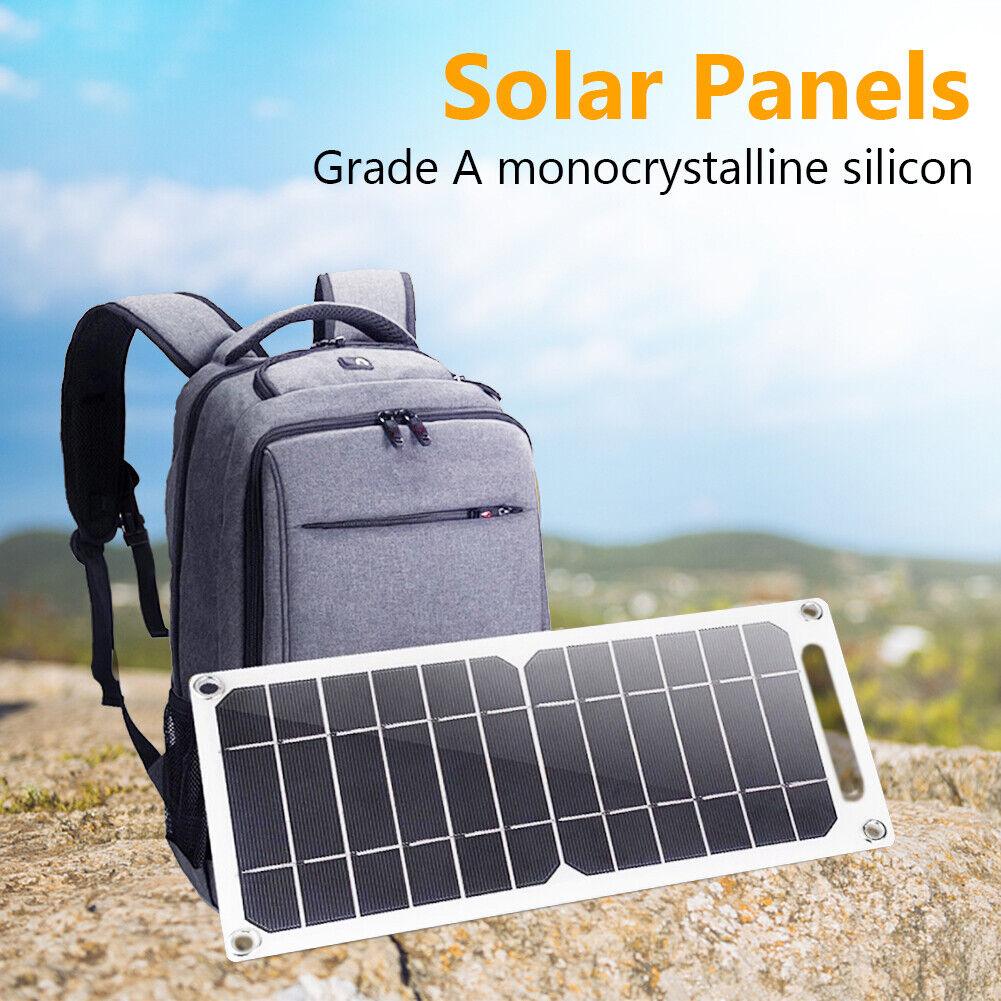 USB Solar Panel Outdoor 6W 5V Travel Solar Charger Generator Power Bank