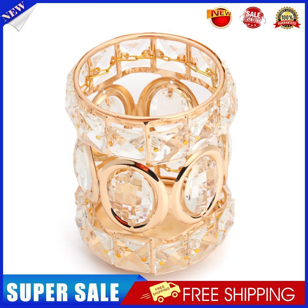 Crystal Makeup Brush Eyebrow Pencil Storage Box Jewelry Cosmetic Organizer