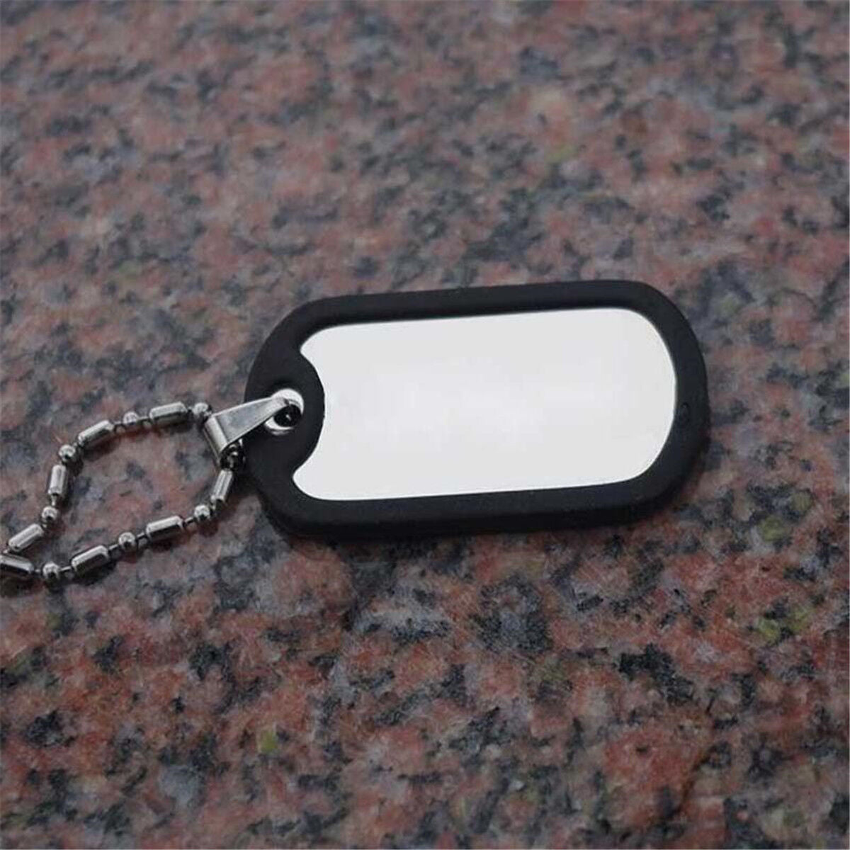 2X Black Silicone Rubber Dog Tag Noise Silencer Bumper Fastener Ring Military
