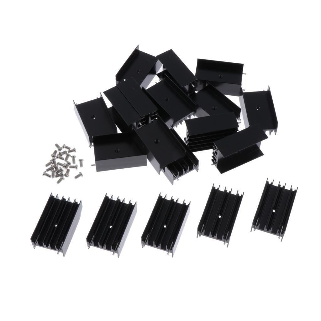 20pcs aluminum heat sink heat sink radiator for TO-220 MOSFET transistors