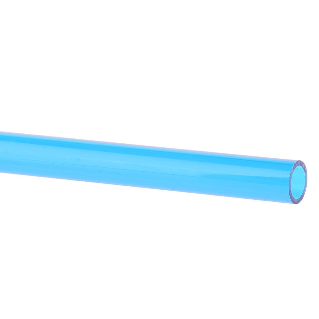 Rigid Acrylic Tube, 10 / 14mm, 3 / 8inch ID, 5 / 8inch OD, 500mm, Blue