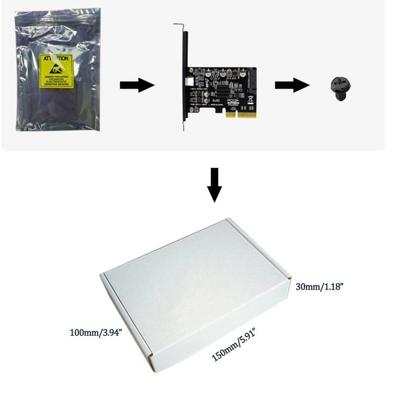20Gb Super Fast PCIE to USB 3.2 Gen 2x2 Expansion Card PCI-E to Type C Converter