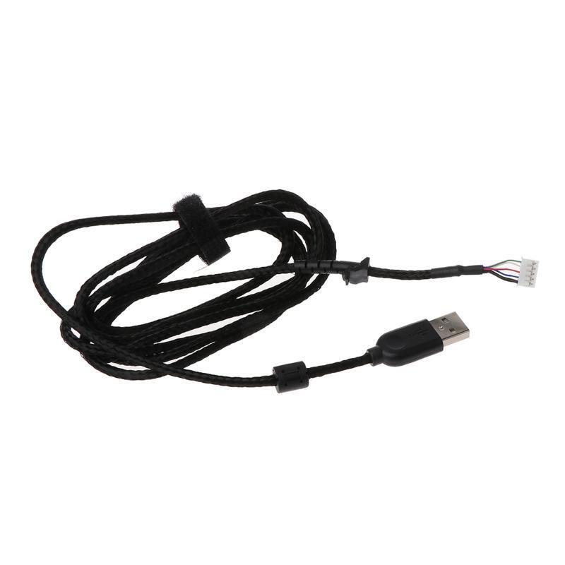 Mouse Replacement Parts Durable Black Nylon Braided Line USB Cable Fit for G502