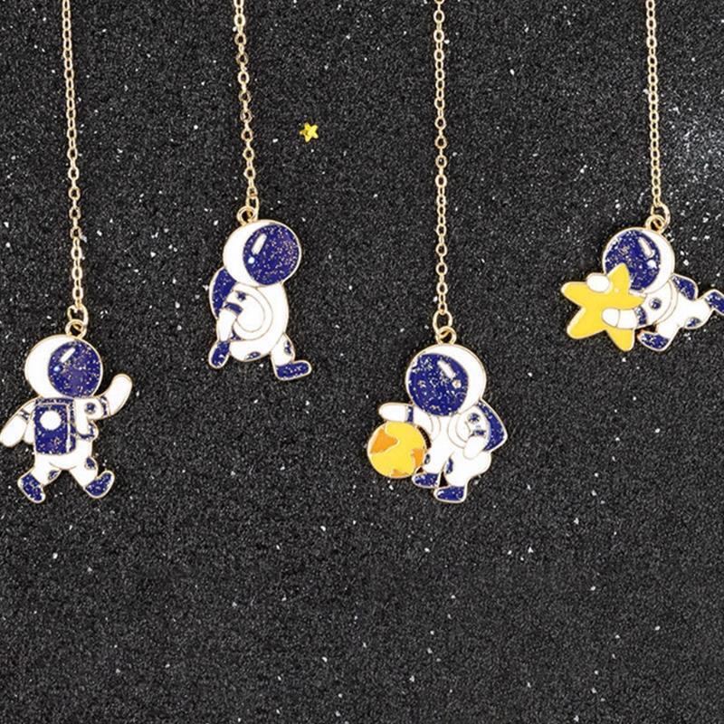 Astronaut Pendant Bookmark Metal Book Page Divider Ideal for Book Lovers Writers