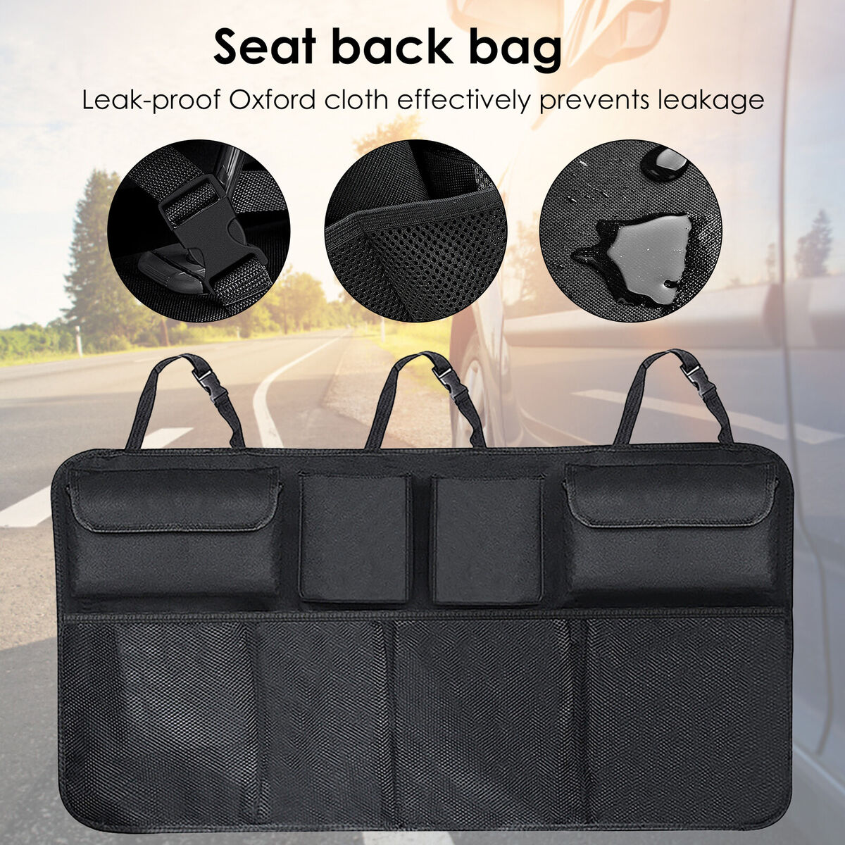 Car Trunk Hanging Organizer & Storage Bag Foldable Large Capacity Pouch