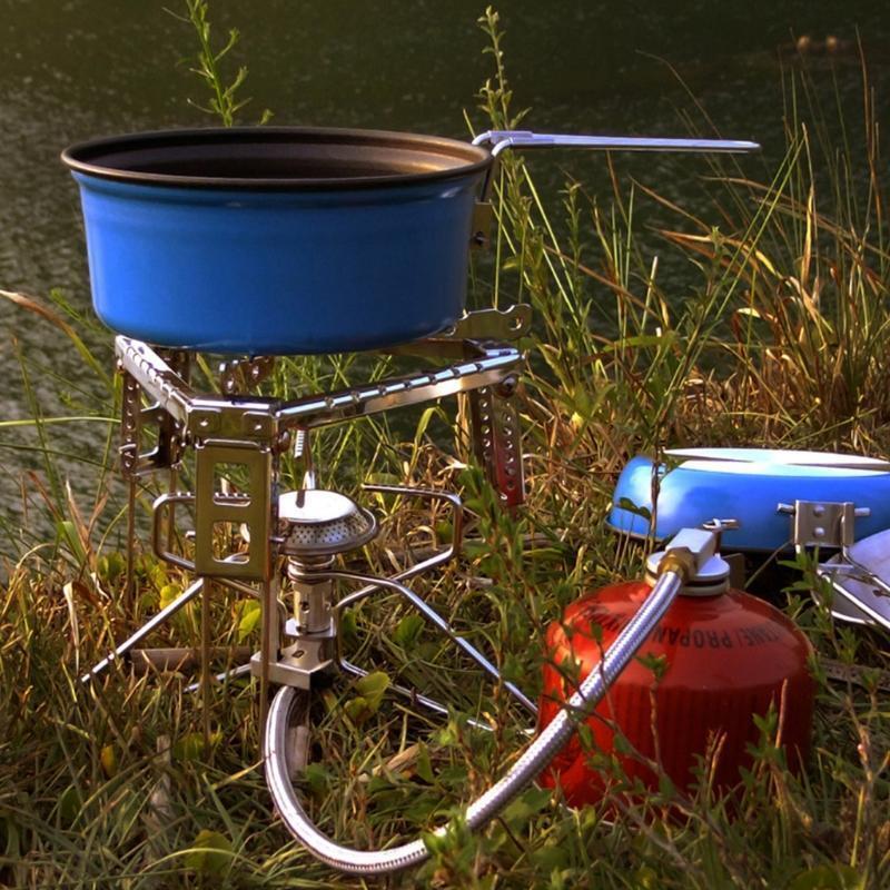 Barbecue Pot Holder Camping Stainless Steel Outdoor Camping Barbecue Stove Rack
