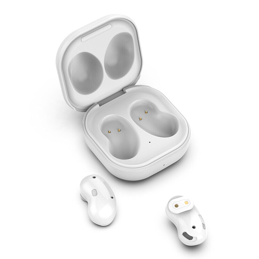 Earphone Charger Cable Charging Protective Box for Galaxy Buds Live (White)