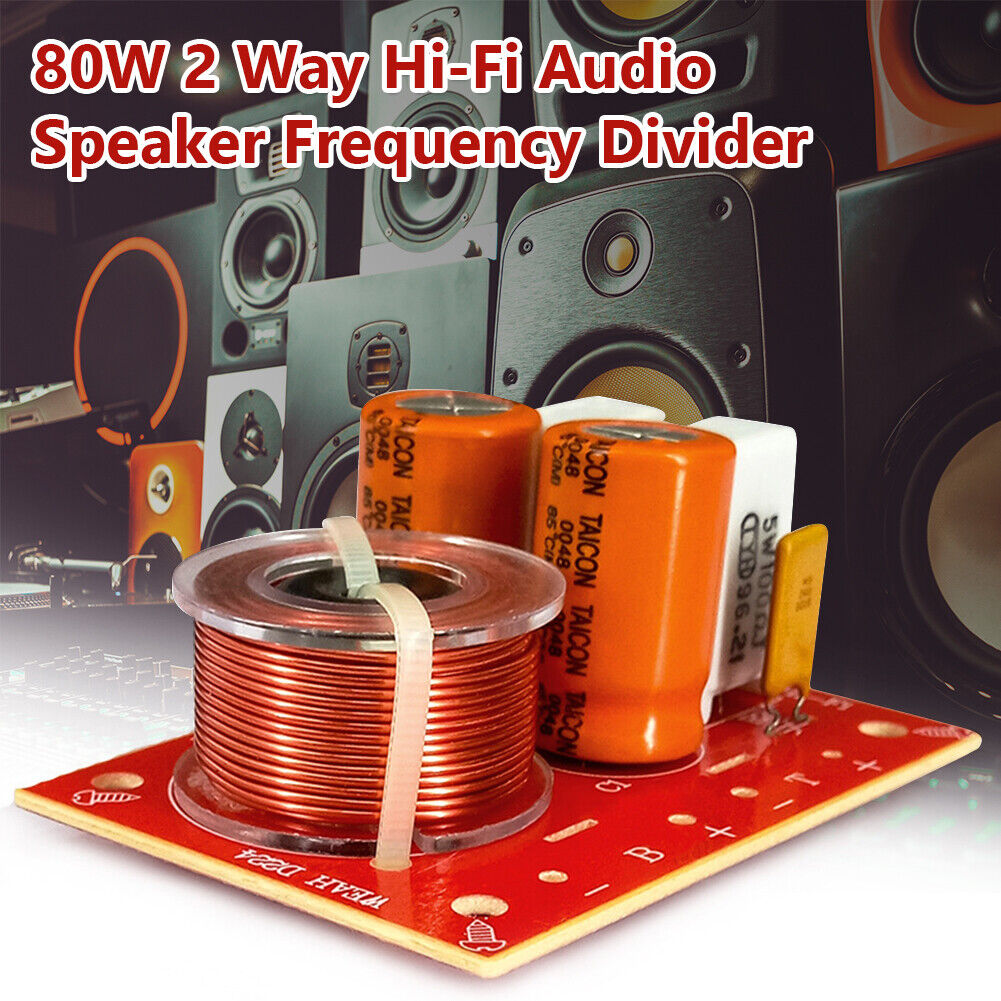 80W 2 Way Hi-Fi Speaker Frequency Divider Speaker Audio Crossover Filters