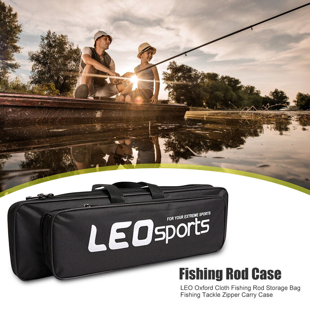 LEO Oxford Cloth Fishing Rod Storage Bag Fishing Tackle Zipper Carry Case