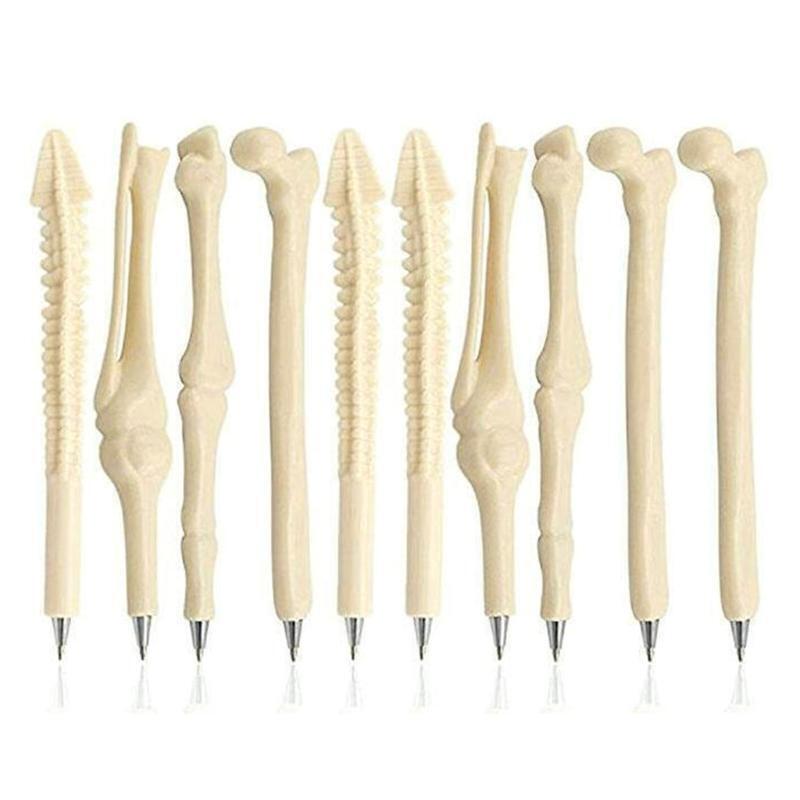Creative Bone-shaped Ballpoint Pen Mini Pen Cap for Hospital Women Men 5PCS