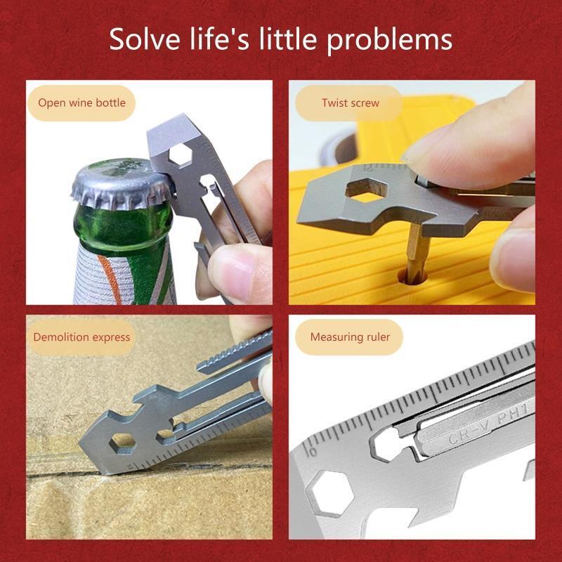Bottle Opener Wrench Screwdriver Outdoor Camping Survival EDC Gear Emergency