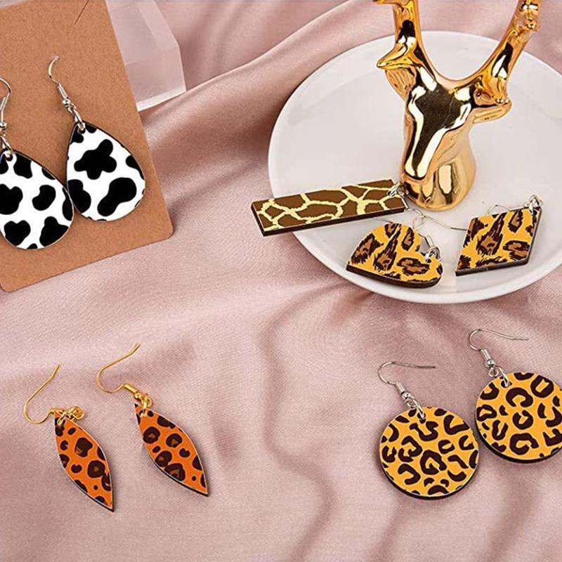 12PCS Sublimation Heat Transfer Earring Unfinished Wood Earring DIY Making Craft