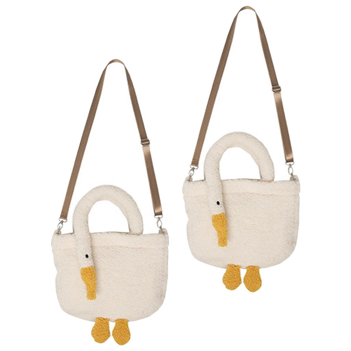 2x Women Goose Shaped Design Bag, Girl Fashion Novelty Unique Cute Crossbody
