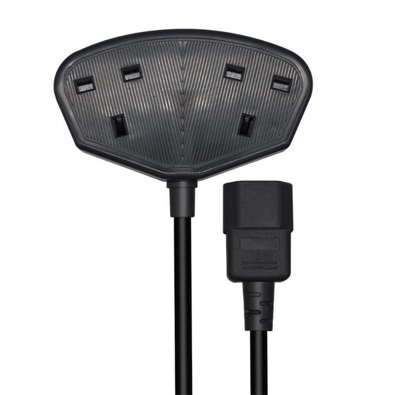 PDU C14 to UK Portable Charging Wire Converter Three-way Pin Socket Outlet