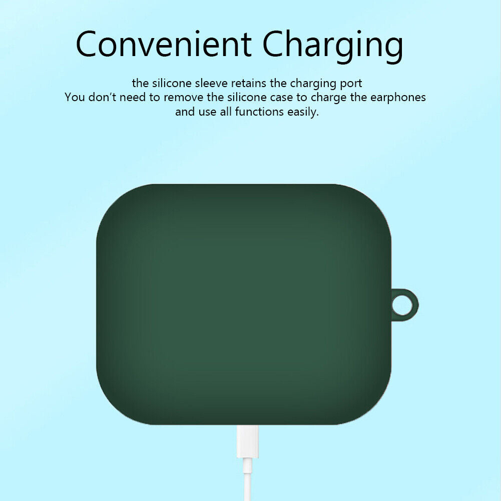 Silicone Protective Case for OnePlus Buds Pro Wireless Earbuds(Dark Green)