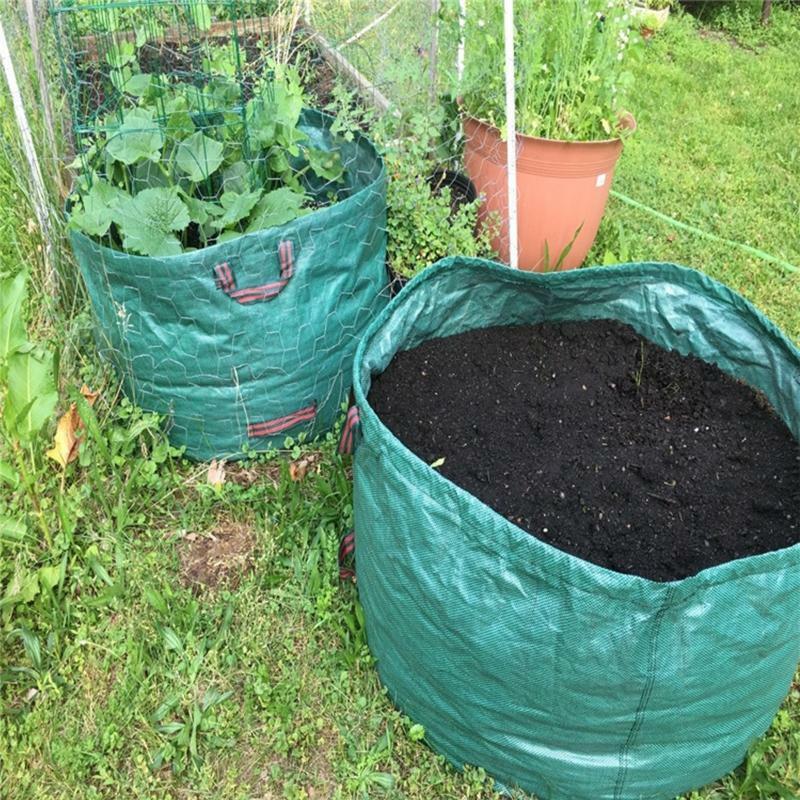 63 Gallon Large Garden Plant Grow Bag Heavy Duty Reusable DIY Planting Waste Bag