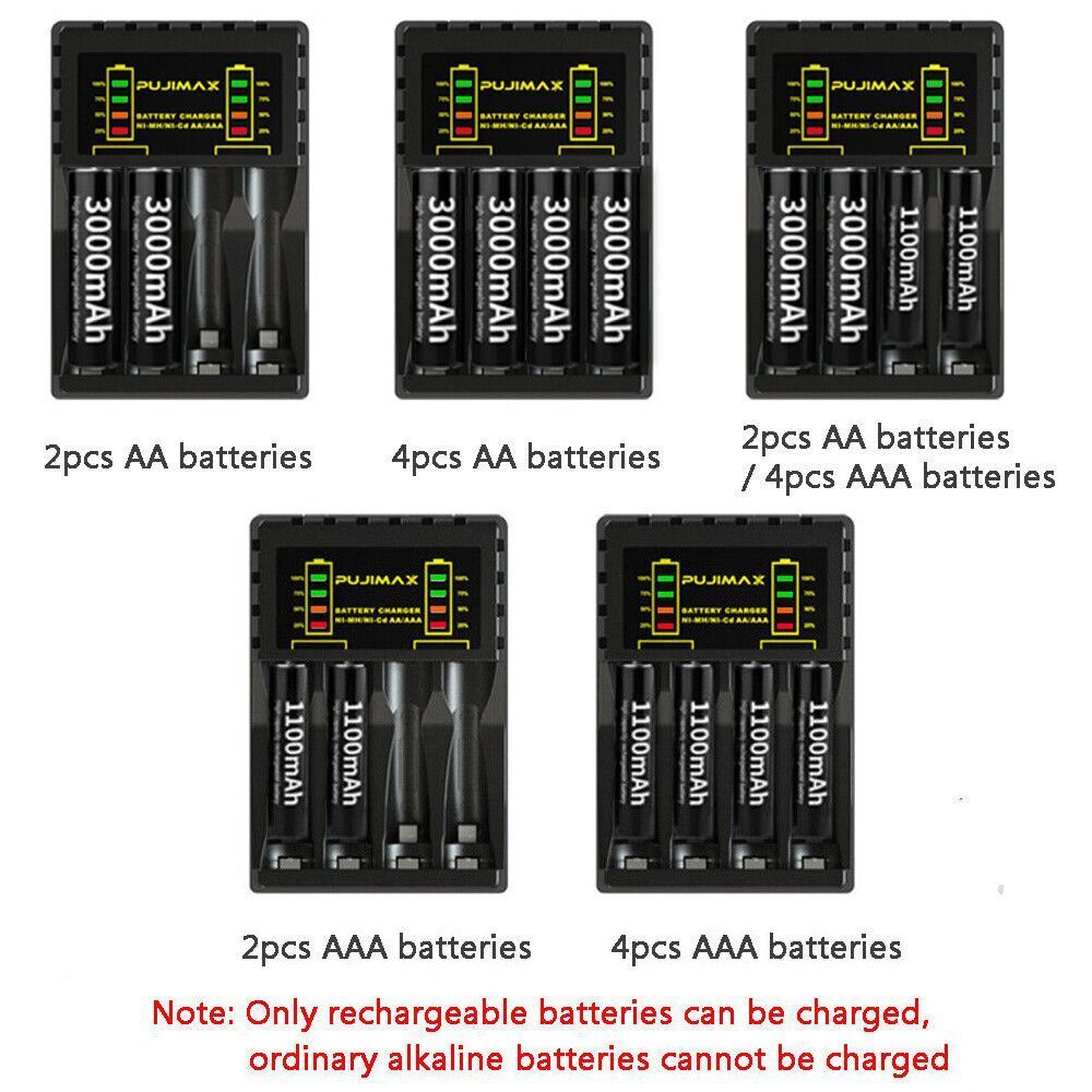 Battery Charger Adapter For AA AAA NI-CD NI-MH Rechargeable Batteries