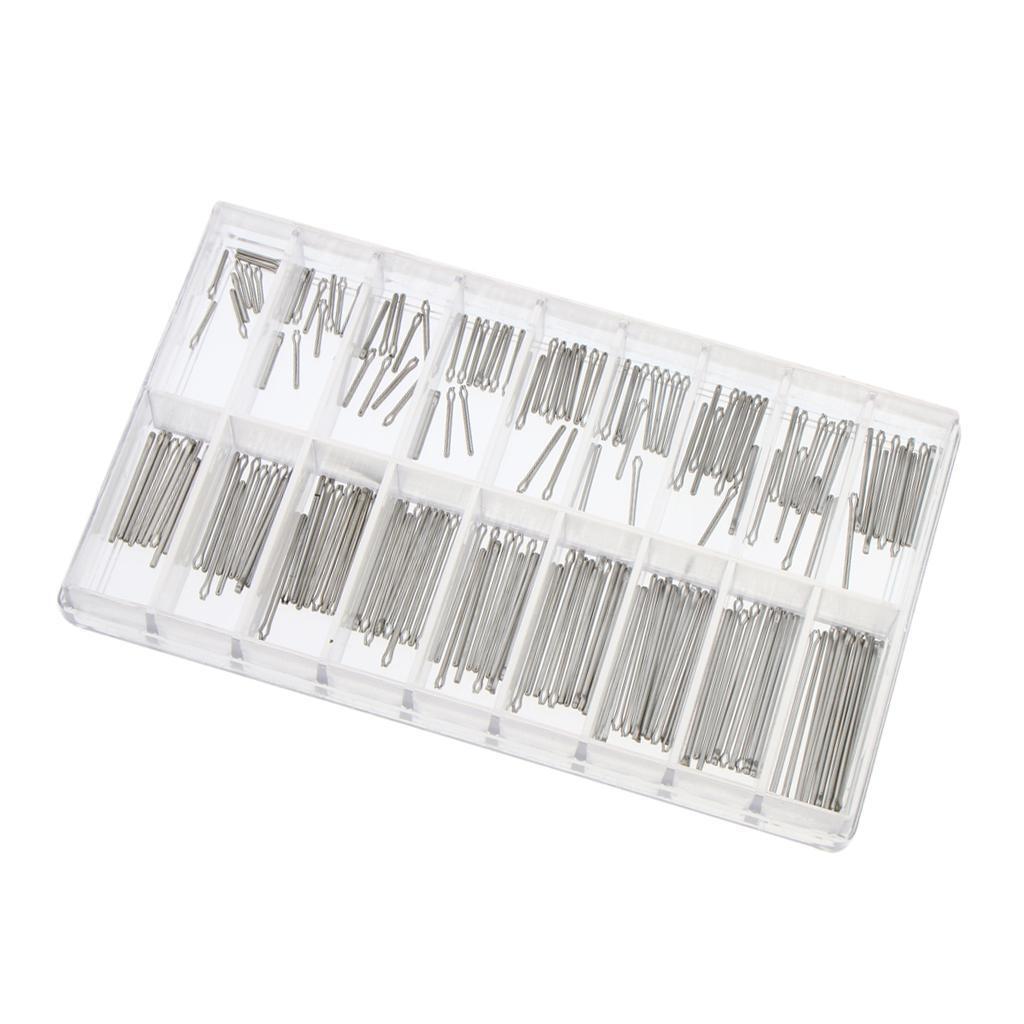 180Pcs Watch Strap Bracelet Band Split Cotter Pins Bars Links Sizes 8-26mm