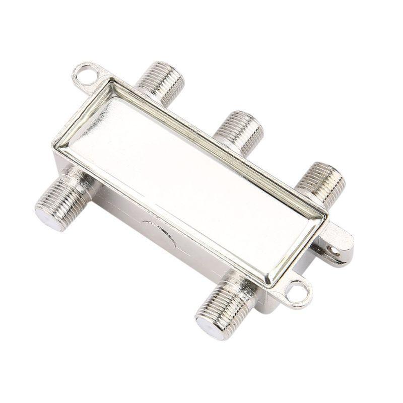 5-2400MHz 4 Way HD Digital Coax Cable Splitter 4 Channel Satellite/Antenna TV