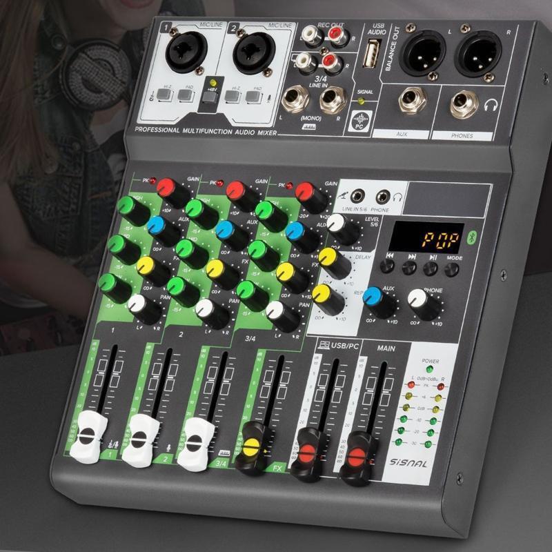 Digital USB Bluetooth-compatible Computer Audio Mixer Input 48VPhantom Power