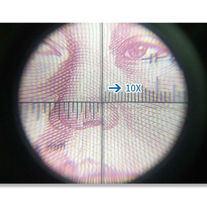 10X Metal Magnifying Glass USB Charging Lens Loupe Magnifier with Scale LED UV