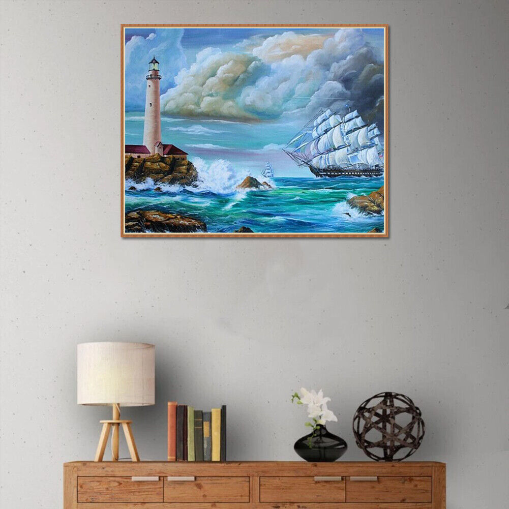 Sea Full Drill Diamond Painting DIY Embroidery Kits Cross Stitch Art Decor