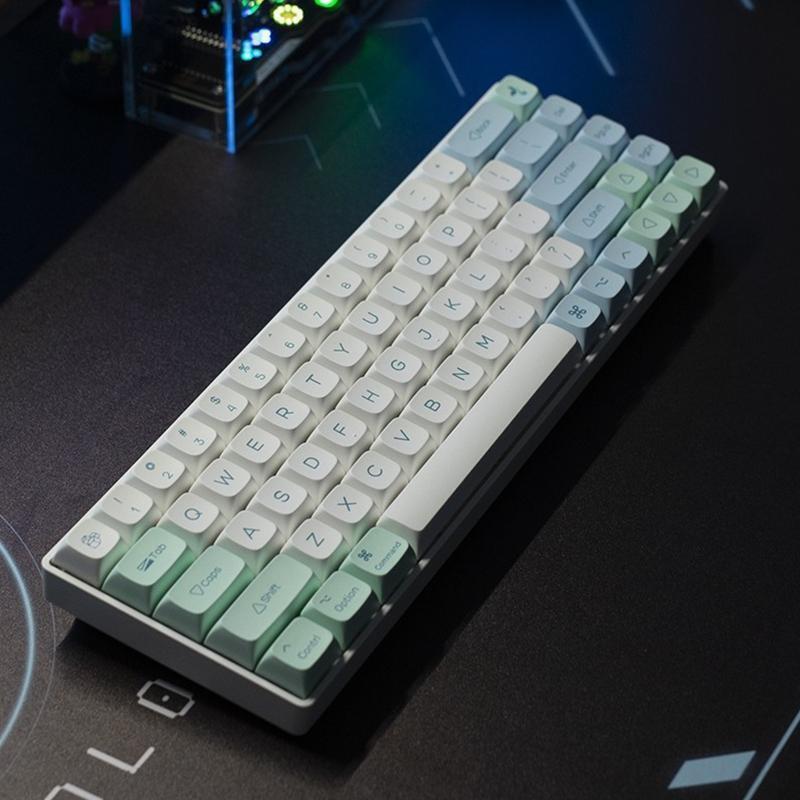 135 Keys Mechanical Keyboard Keycaps Ice Crystal Mint XDA PBT Keycap Sublimation