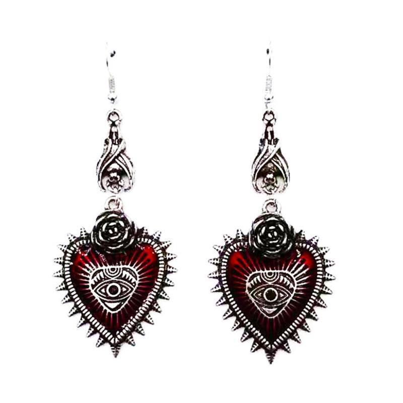 5x Heart Eye Gothic Pendant Alternative Steampunk Necklace Ornament DIY Jewelry