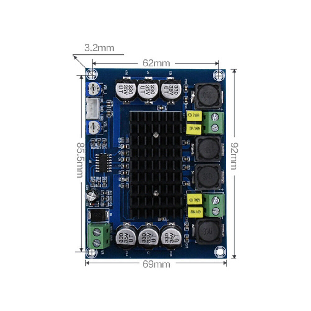 XH-M543 TPA3116D2 120Wx2 Digital Dual Channel Amplifier Subwoofer Board Kit