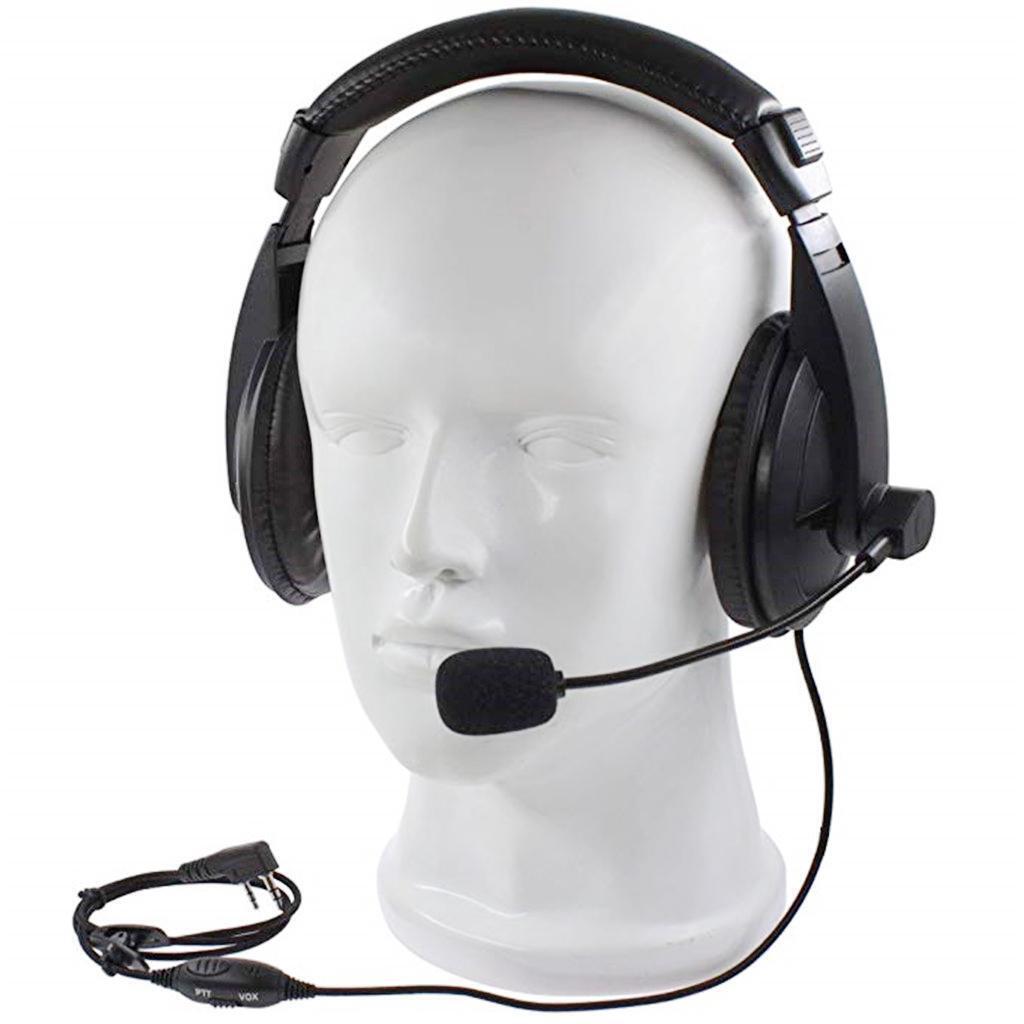 1Pack 2Pin Noise canceling Headset Headphone with PTT Mic for