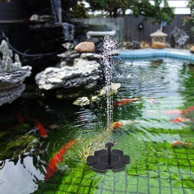 Flower Type Gardening Solar Panel Fountain Water Pump Floating Sprinkler Tools