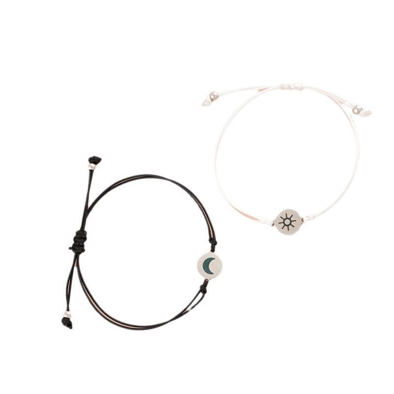 2Pieces Friendship Bracelet for 2 Distance Bracelets Relationship Bracelets