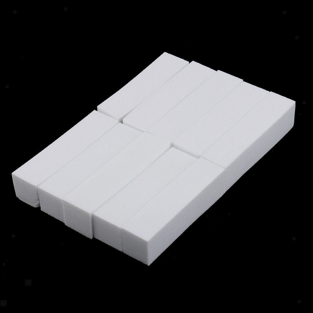 10  Polish Buffer Block Acrylic Nails  Files Tools White