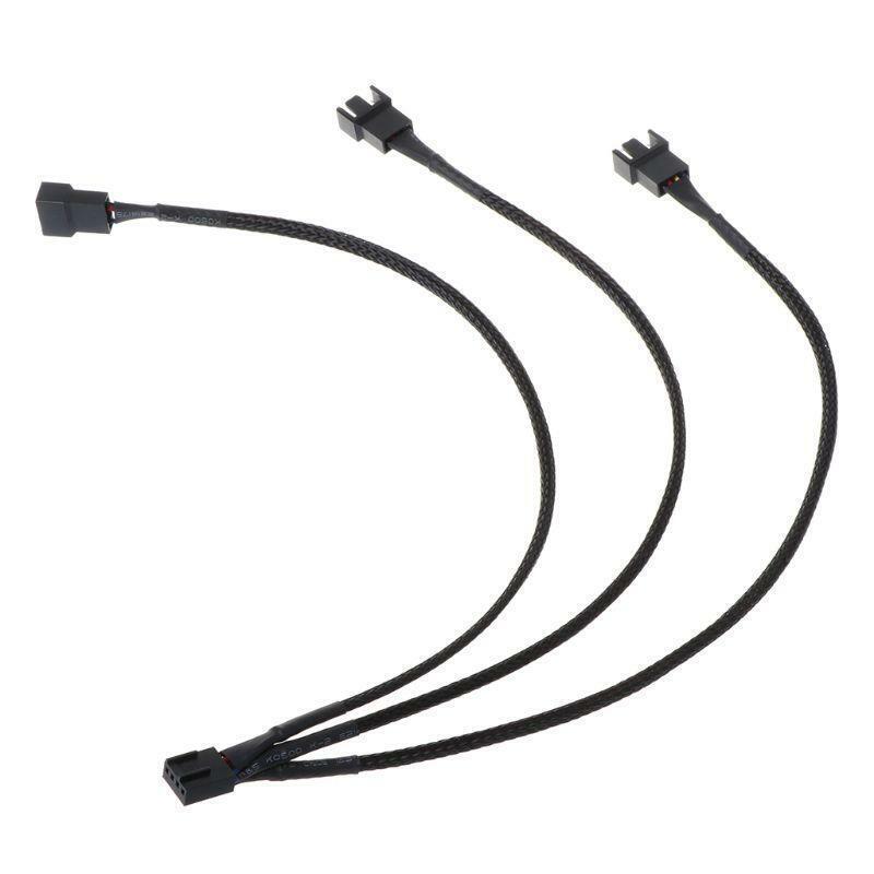30CM 4Pin to 3 Ways Y Splitter Cable Fan 4 Pin to 3x4Pin/3Pin Extension Cable PC