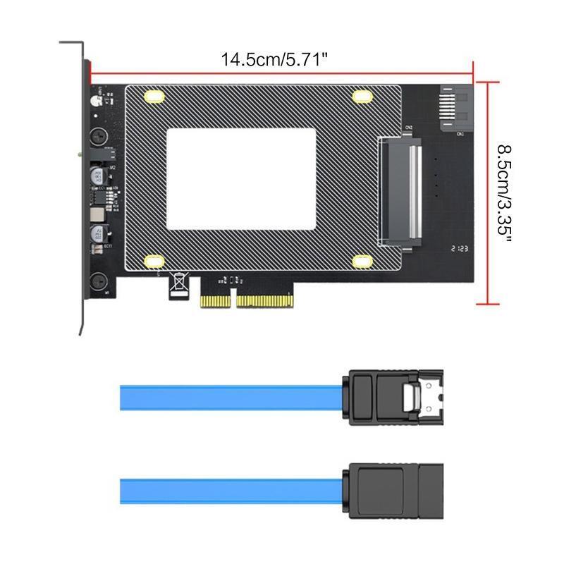 Updated U.2 to PCIe Adapter Riser PCI Express x4 to U.2 U2 Sata SSD Convert Card